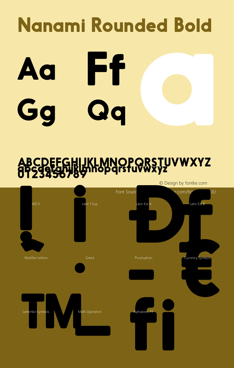 Nanami Rounded Bold Version 1.003;com.myfonts.thinkdust.nanami-rounded.bold.wfkit2.43NM Font Sample