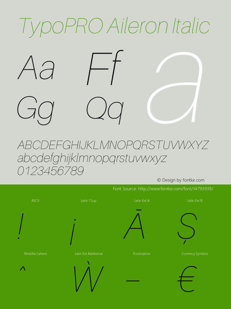 TypoPRO Aileron Italic Version 1.000;PS 001.000;hotconv 1.0.70;makeotf.lib2.5.58329 Font Sample