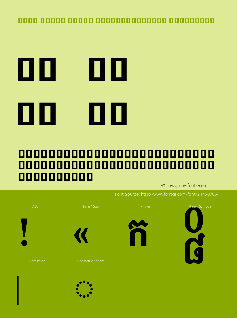 Noto Serif Khmer ExtraCondensed ExtraBold Version 2.000 Font Sample