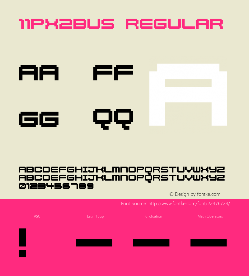 11px2bus Macromedia Fontographer 4.1J 01.3.22 Font Sample