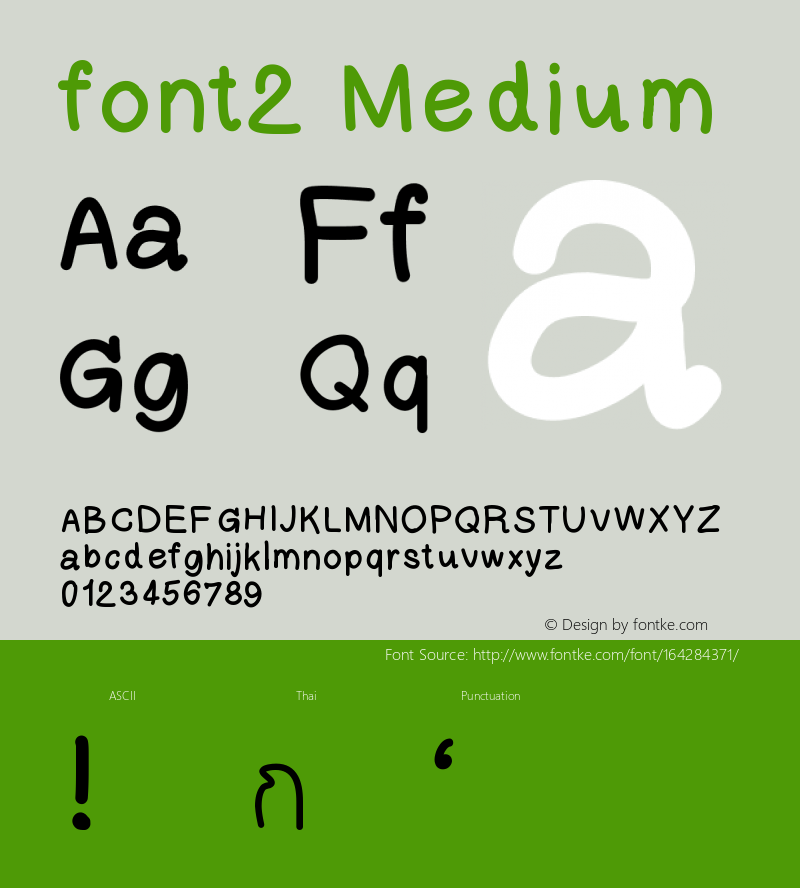 font2 Version 001.000 Font Sample