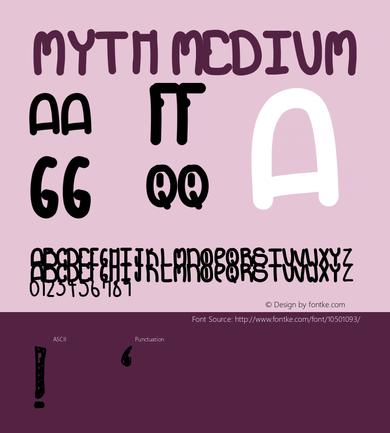 Myth Medium Version 001.000 Font Sample
