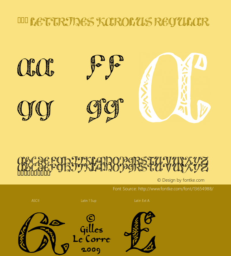 825 Lettrines Karolus Regular Version 1.000 Font Sample