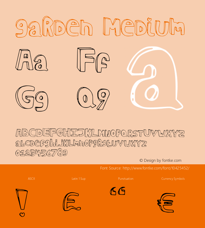 garden Medium Version 001.000 Font Sample