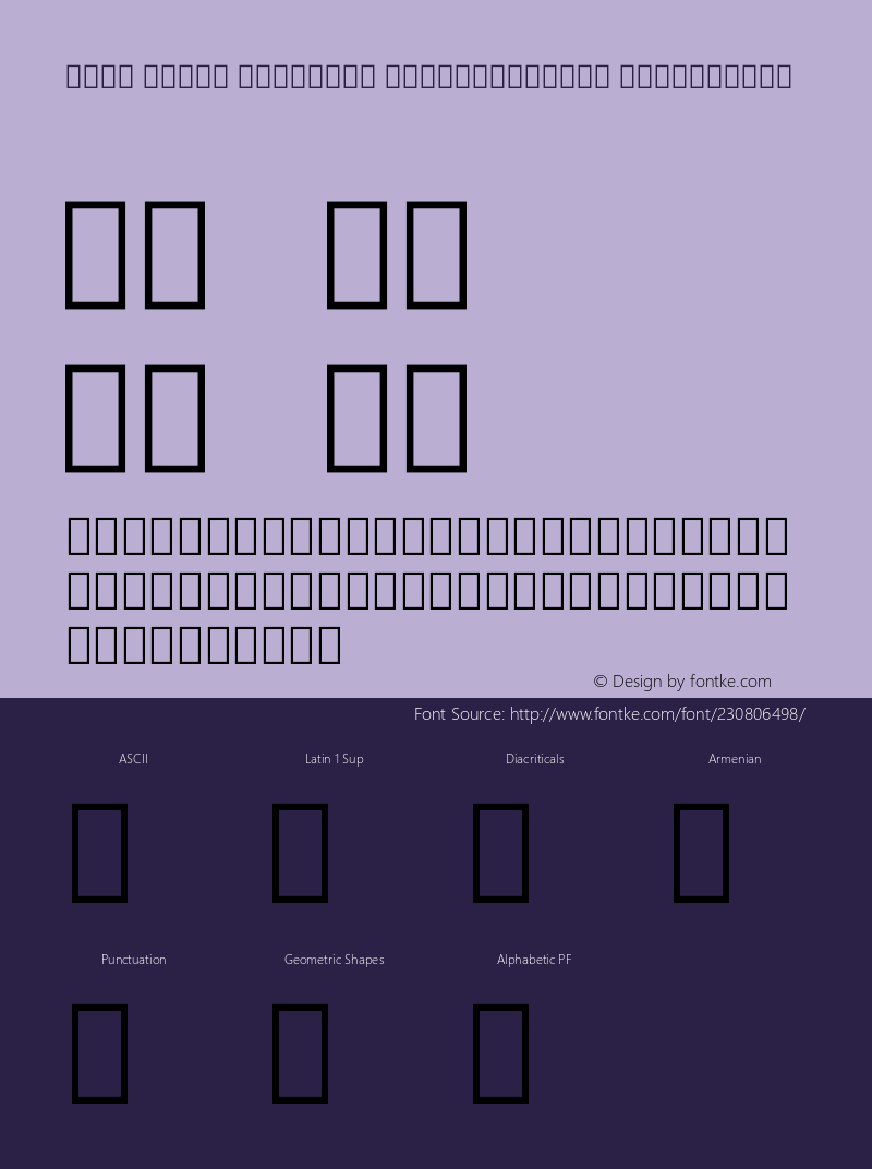 Noto Serif Armenian SemiCondensed ExtraLight Version 2.005图片样张