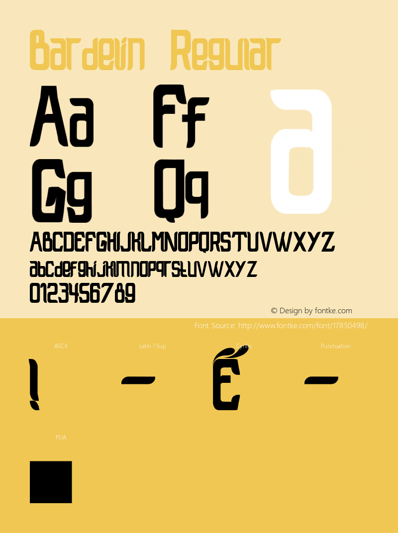 Bardelin Regular Version 1.000 http://twitter.com/MRfrukta Font Sample