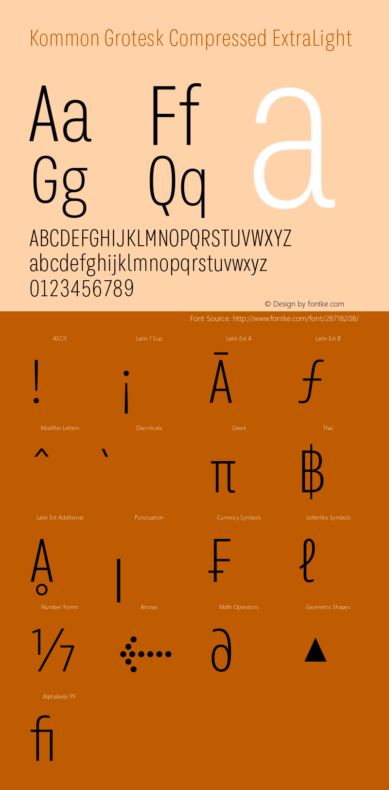 KommonGroteskCom-ExtraLight Version 1.000 | wf-rip DC20181220 Font Sample