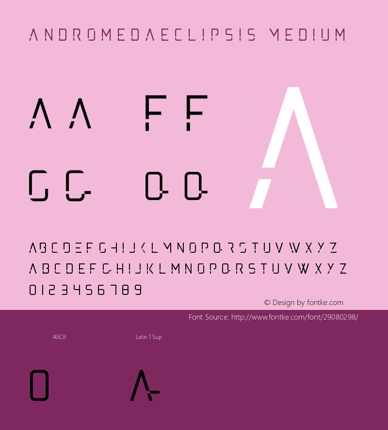Andromedaeclipsis Version 001.000 Font Sample