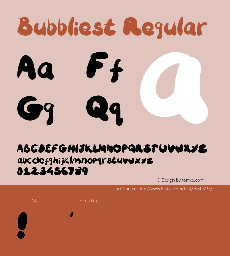 Bubbliest Regular Version 1.0 Font Sample