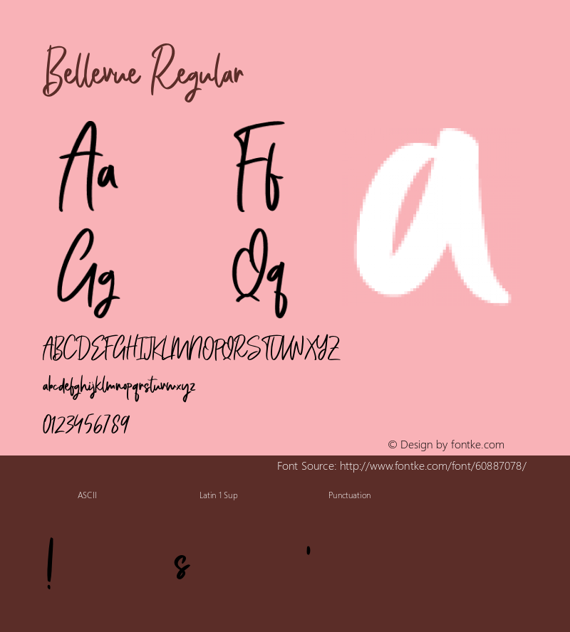 Bellevue Version 1.00;April 4, 2020;FontCreator 11.5.0.2430 64-bit Font Sample