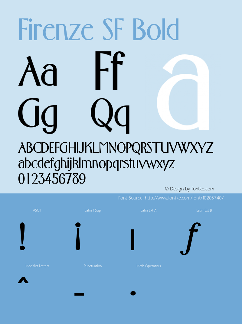 Firenze SF Bold Altsys Fontographer 3.5  13.05.1994 Font Sample