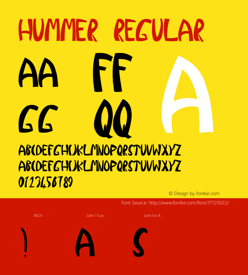 Hummer Regular Unknown Font Sample