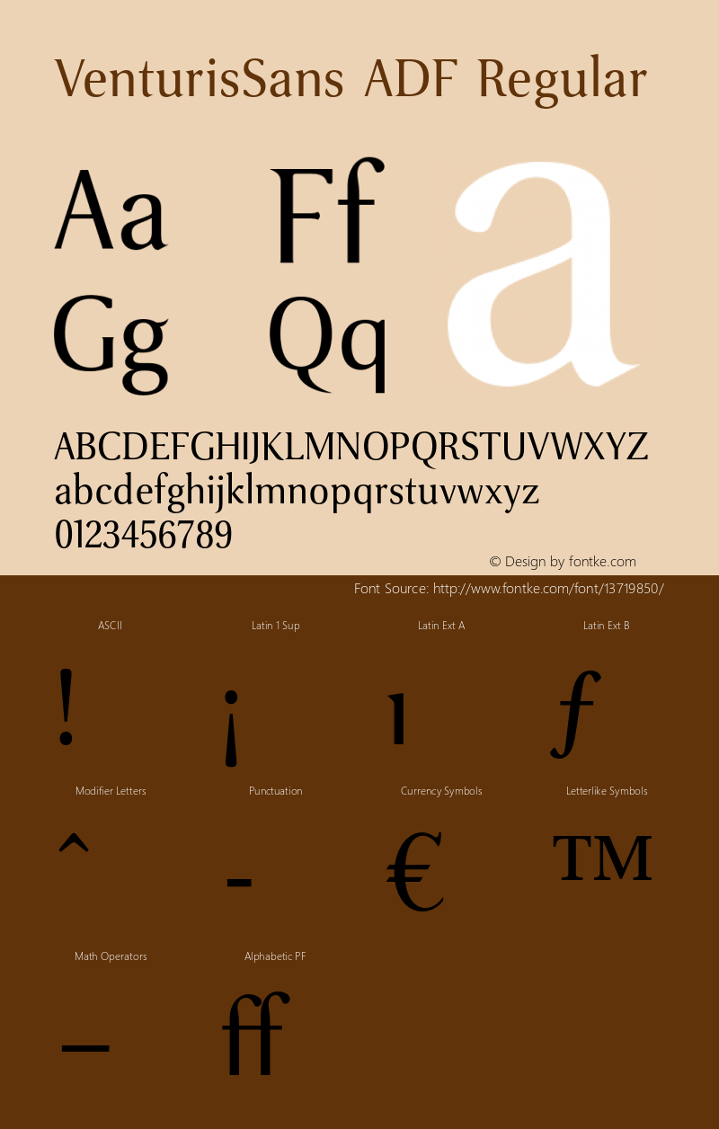 VenturisSans ADF Regular 1.005;FFEdit Font Sample