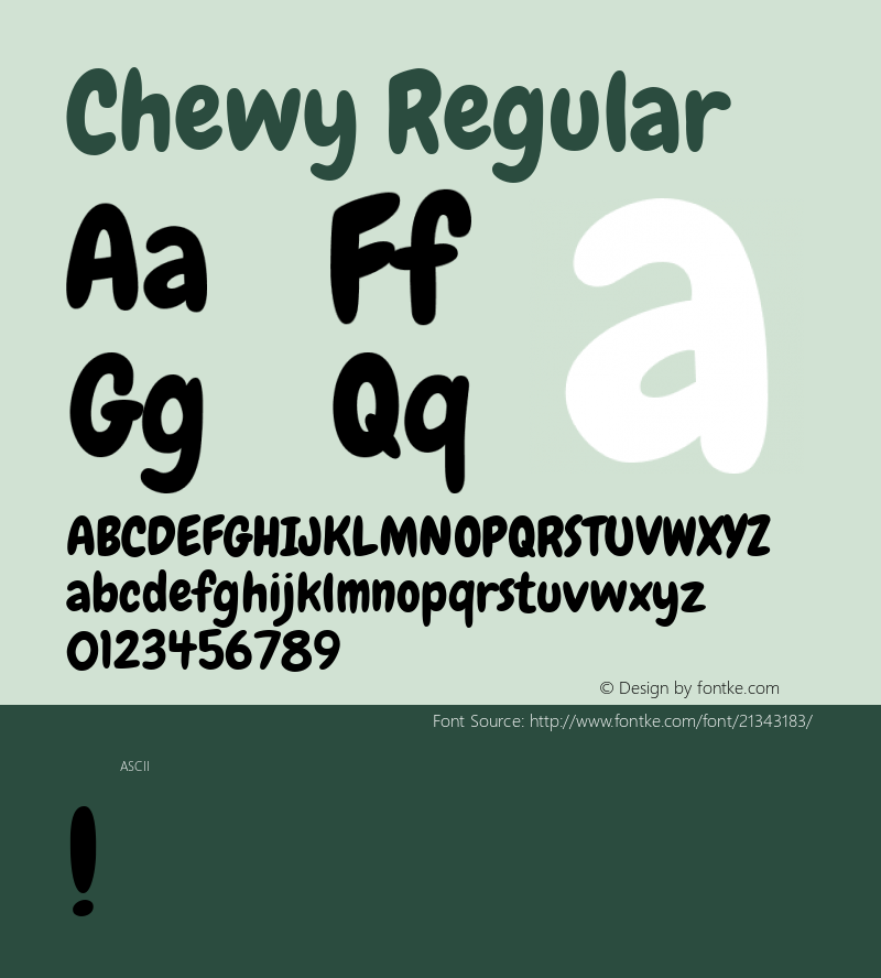 Chewy Version 1.0 Font Sample