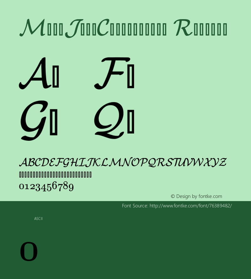 MathJax_Caligraphic-Regular Version 1.1 Font Sample