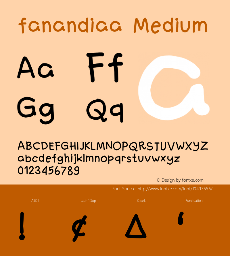 fanandiaa Medium Version 1.0 Font Sample