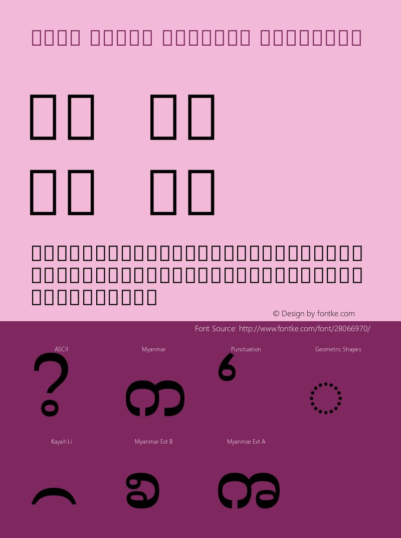 Noto Serif Myanmar SemiBold Version 2.001 Font Sample