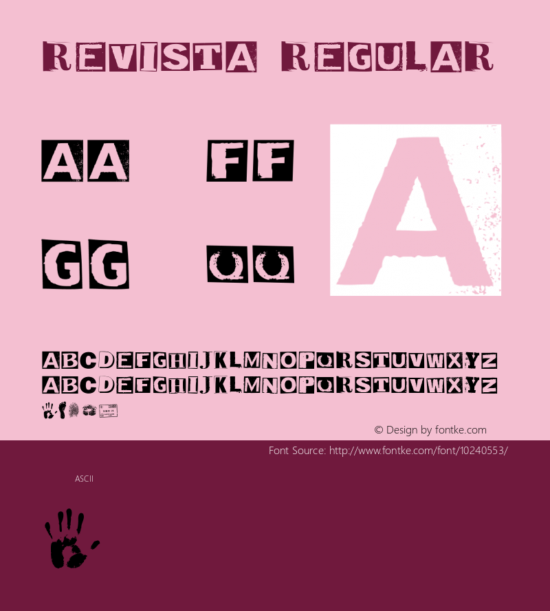 Revista Regular Unknown Font Sample