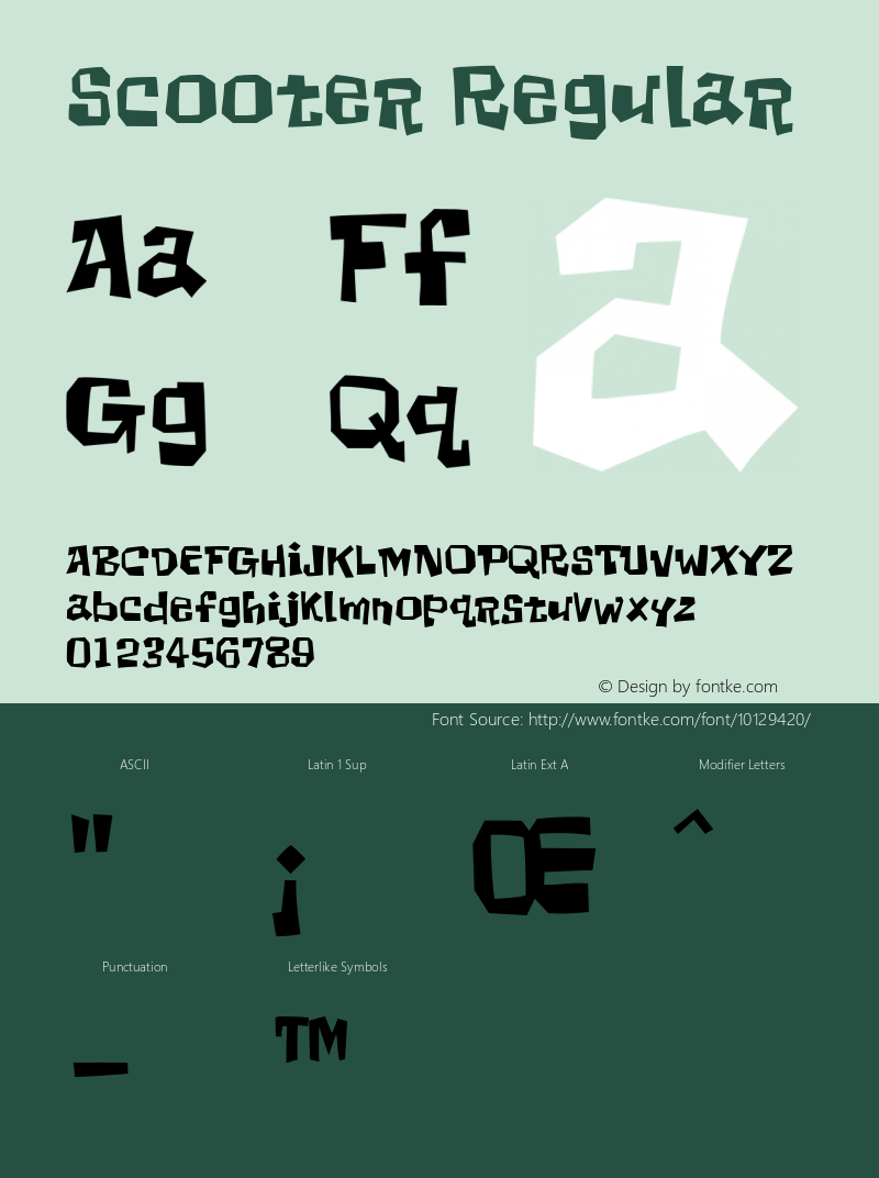 Scooter Regular Version 001.000 Font Sample