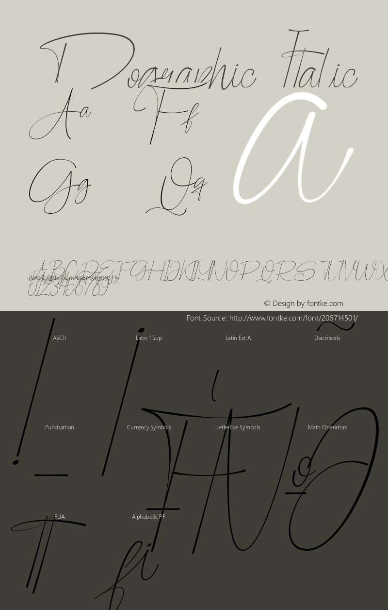 Pographic Italic Version 1.00;November 10, 2021;FontCreator 12.0.0.2525 64-bit图片样张