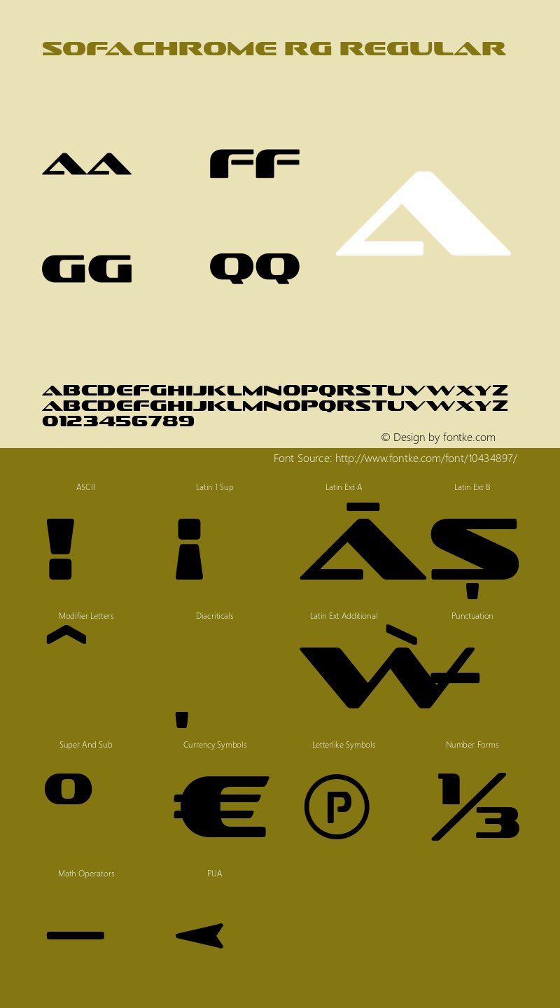 Sofachrome Rg Regular Version 4.001 Font Sample