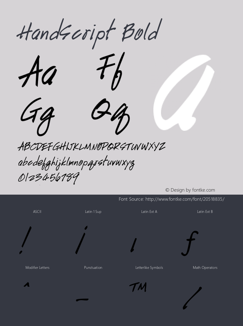 HandScript Bold Altsys Fontographer 3.5  7/11/96 Font Sample