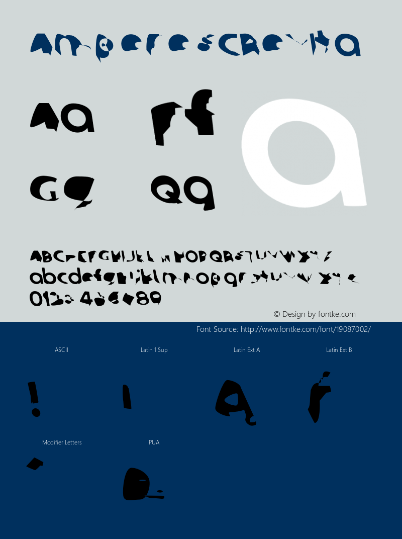 Ampere SCRevIta Version 1  Font Sample