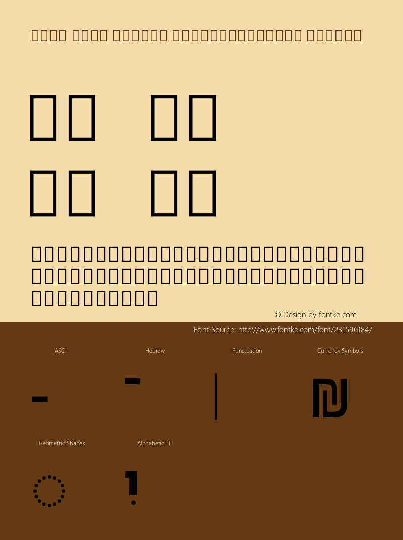 Noto Sans Hebrew ExtraCondensed Medium Version 3.000图片样张