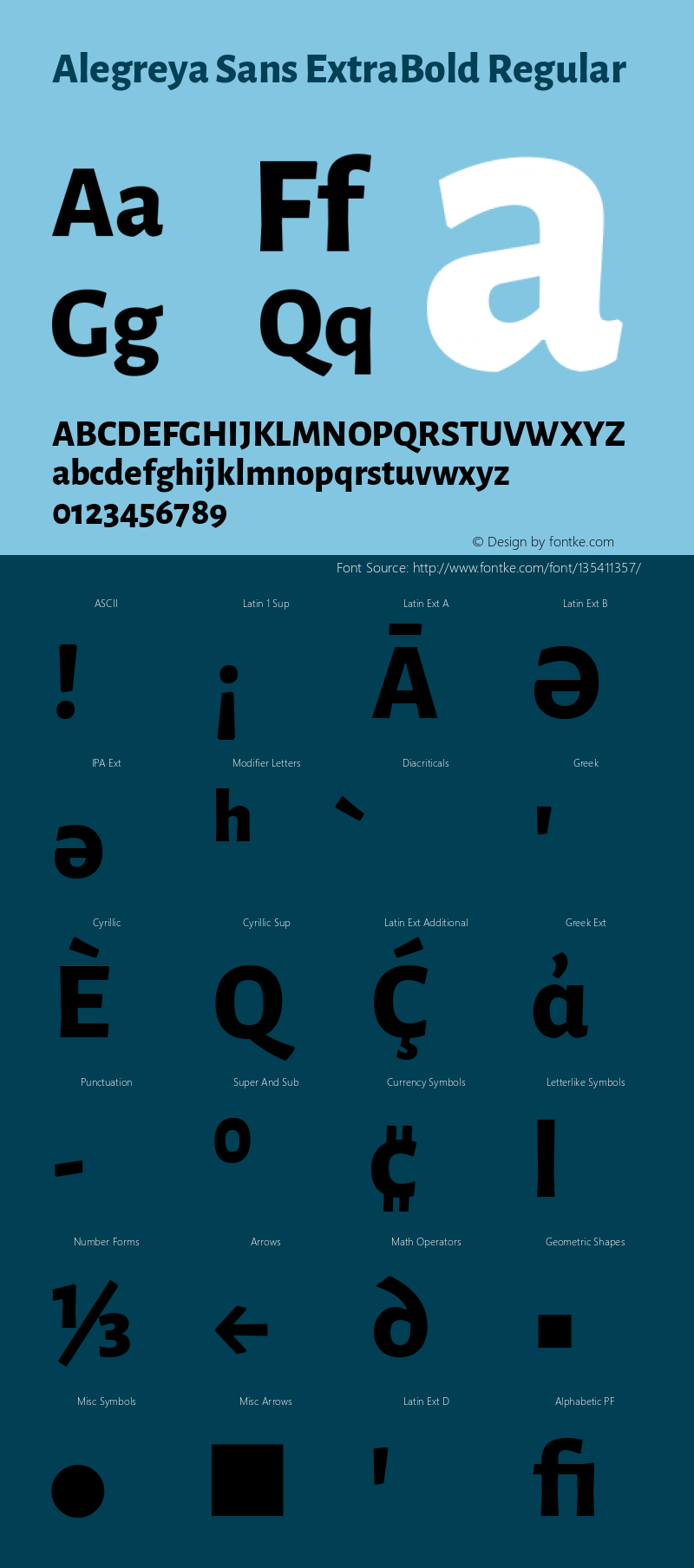 Alegreya Sans ExtraBold Version 2.004; ttfautohint (v1.6) Font Sample