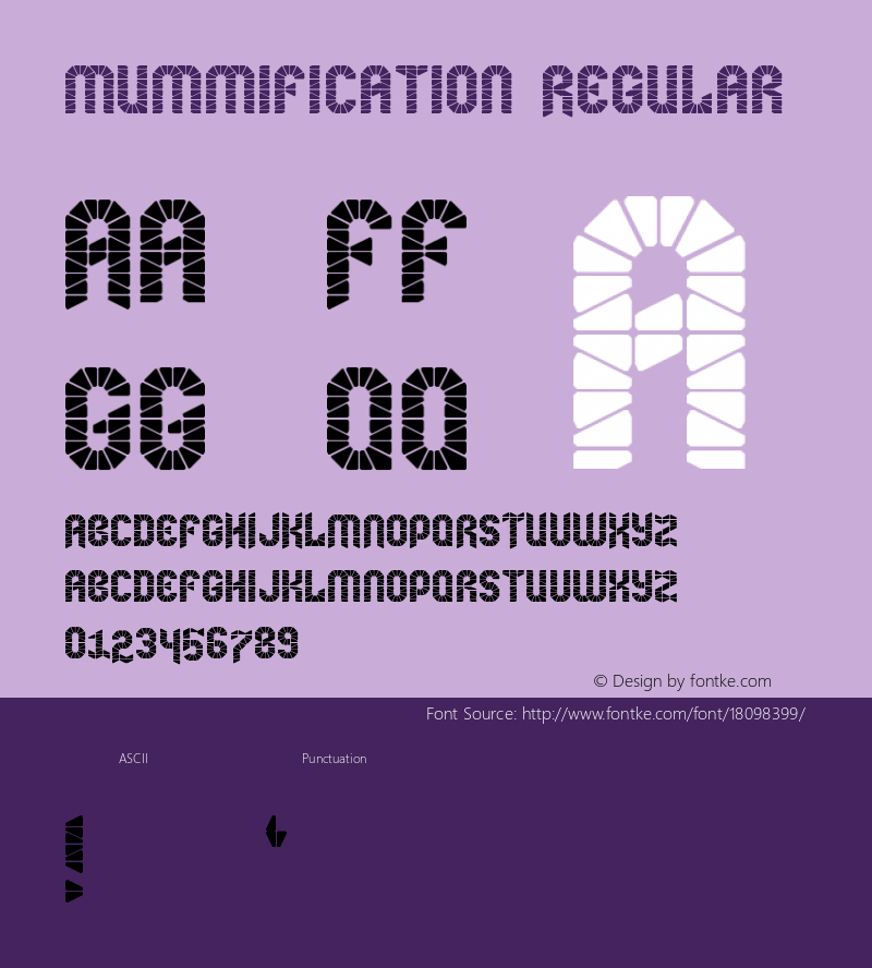 mummification Regular Version 1.0 Font Sample