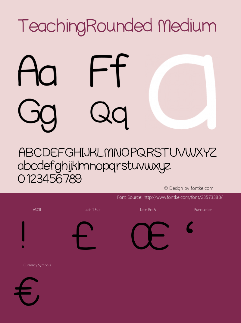 TeachingRounded Version 001.000 Font Sample