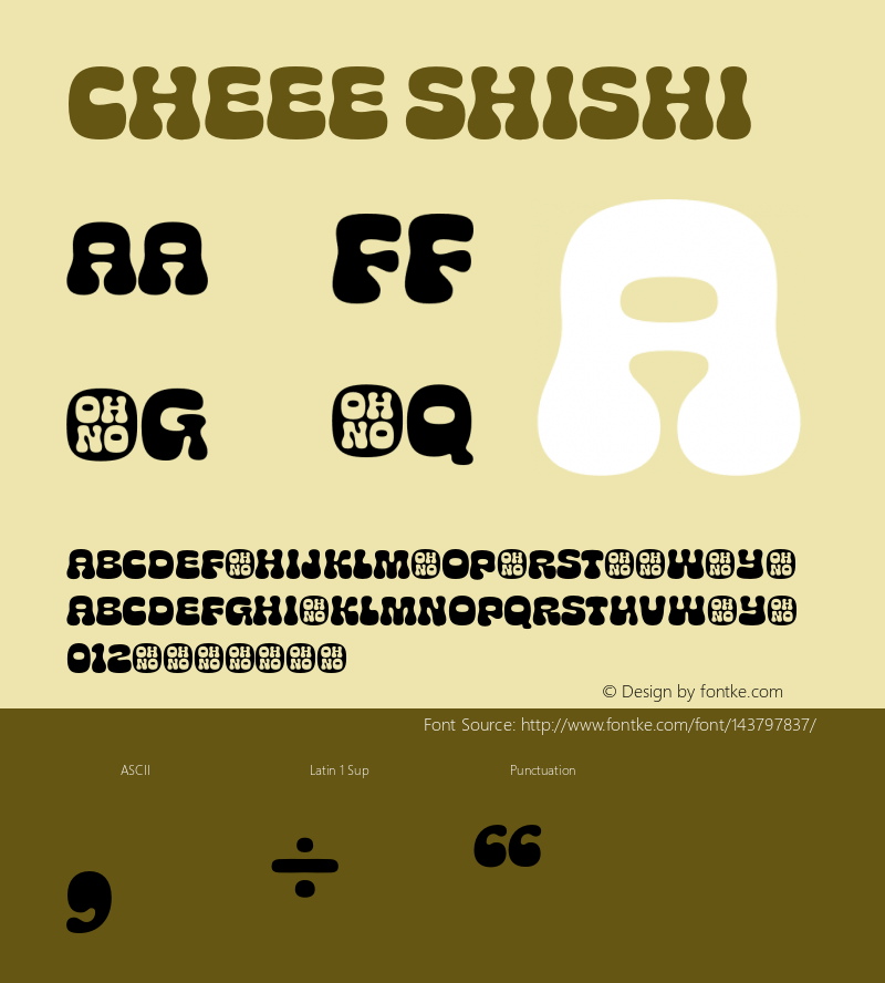 LBDQWV+Cheee-Shishi Version 1.3 Font Sample