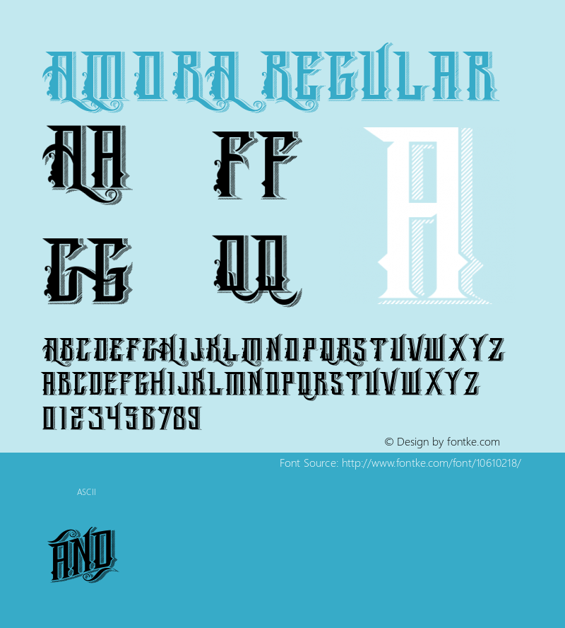 AMORA Regular Version 1.00 November 14, 2014, initial release Font Sample