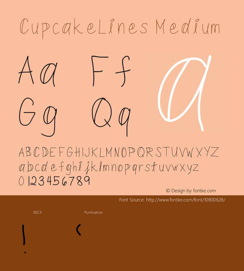 CupcakeLines Medium Version 001.000 Font Sample