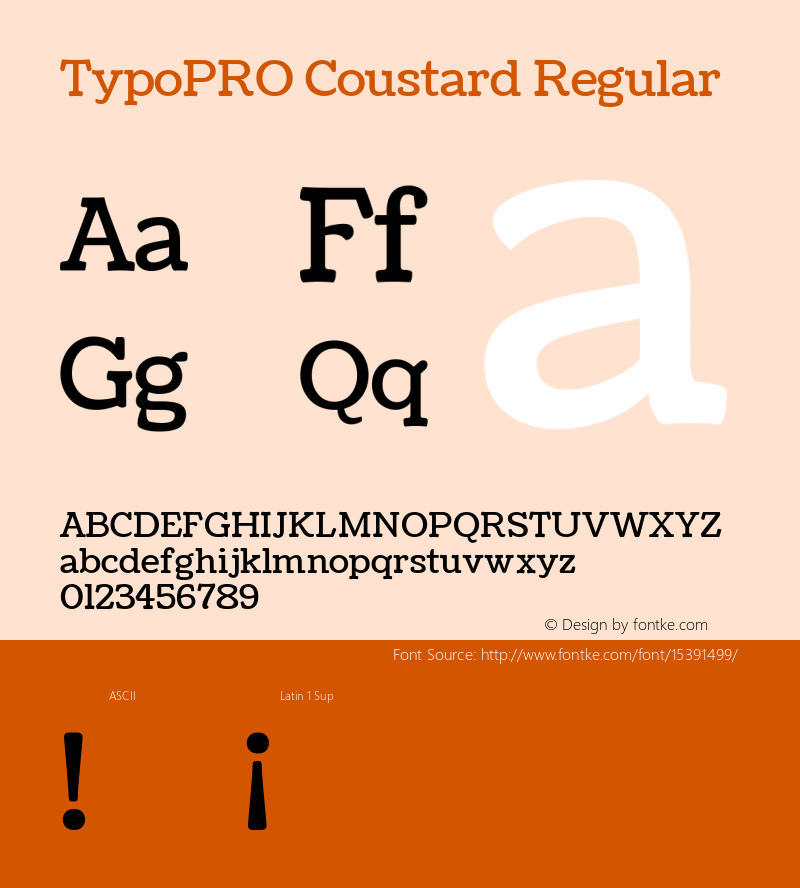 TypoPRO Coustard Regular Version 1.000 Font Sample