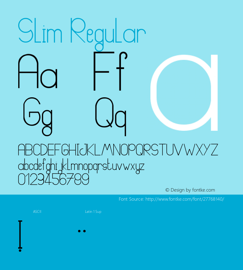 Slim Version 001.000 Font Sample