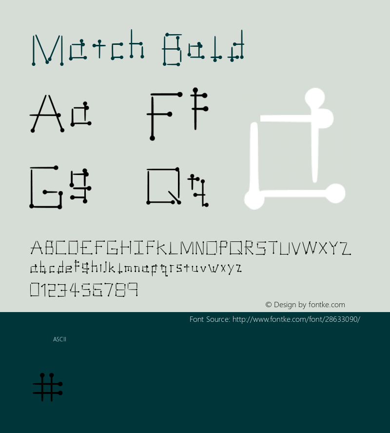 Match-Bold Version 001.001 Font Sample