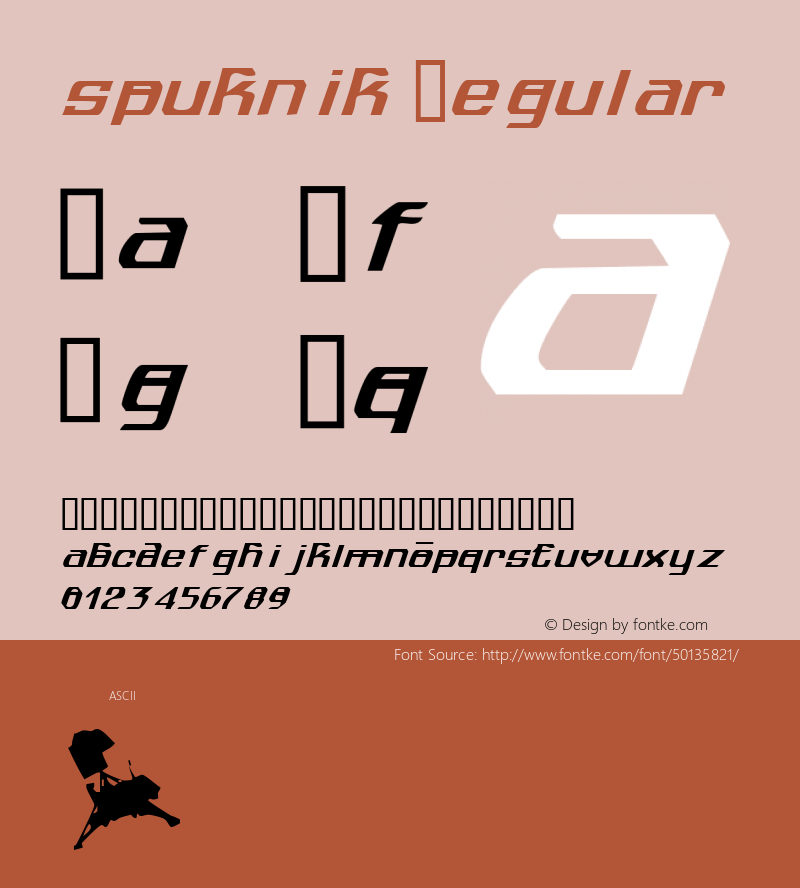 spuknik spuknik techno font Font Sample