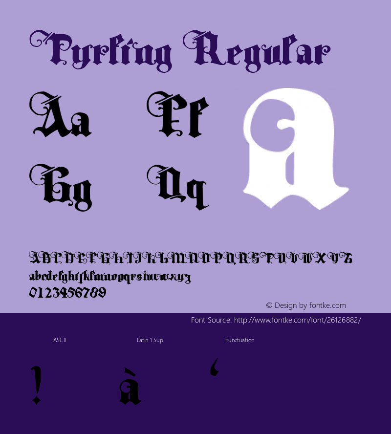 Tyrfing Altsys Fontographer 4.0.3 3/26/99 Font Sample