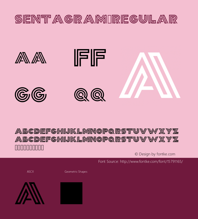 SENTAGRAM Regular Version 1.000 Font Sample