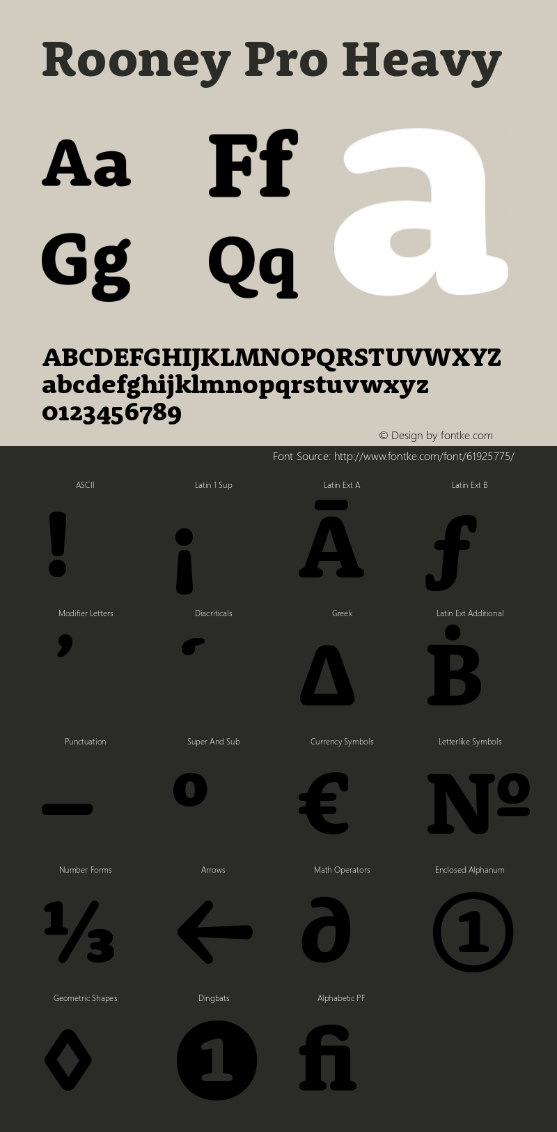 RooneyPro-Heavy Version 1.1 | wf-rip DC20130325 Font Sample