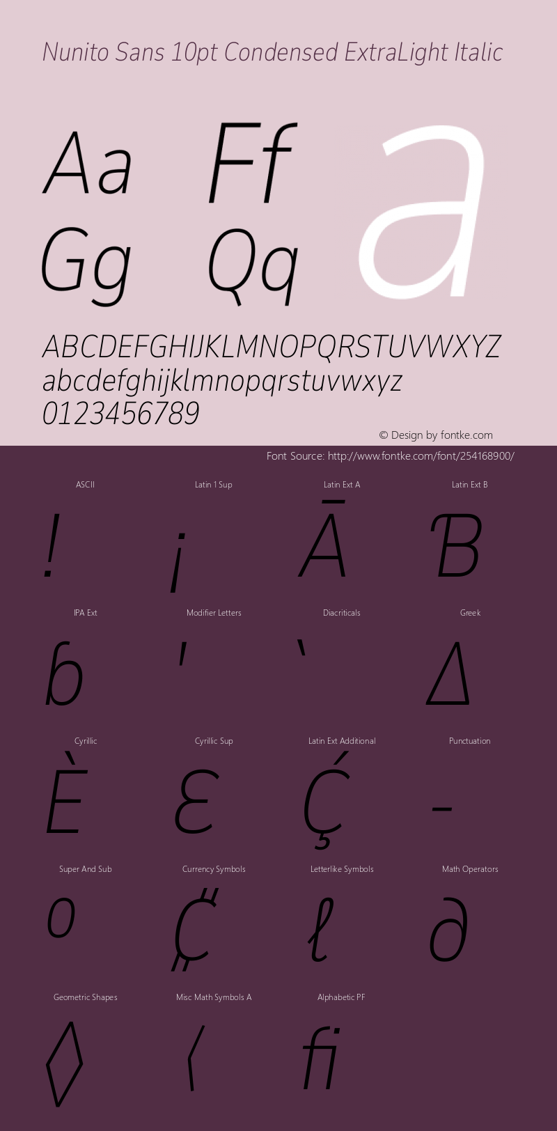 Nunito Sans 10pt Condensed ExtraLight Italic Version 3.101;gftools[0.9.27]图片样张