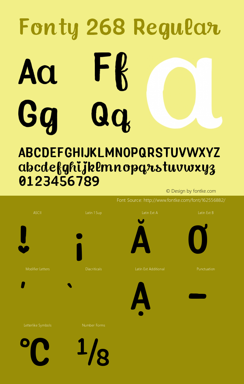 Fonty 268 1.0 Font Sample