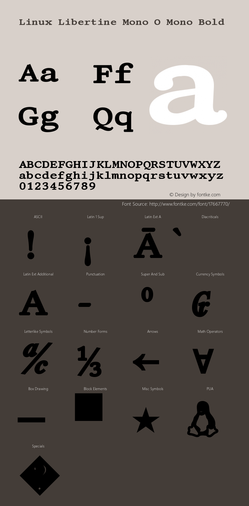 Linux Libertine Mono O Mono Bold Version 5.1.7 Font Sample