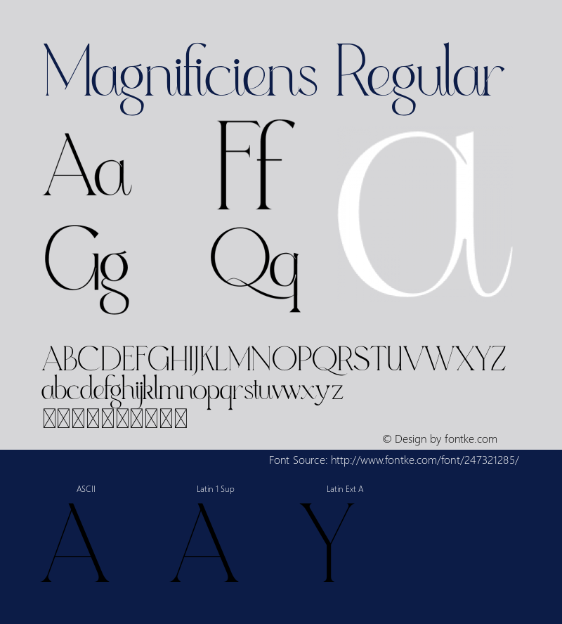 Magnificiens Version 1.003;Fontself Maker 3.5.8图片样张