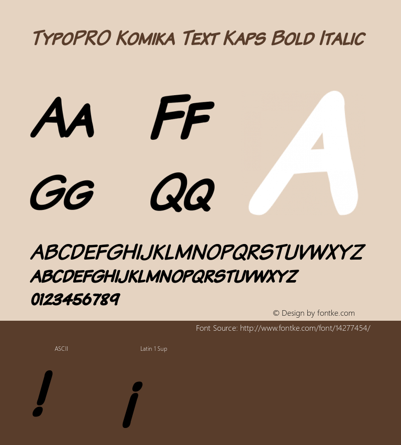 TypoPRO Komika Text Kaps Bold Italic 2.0 Font Sample