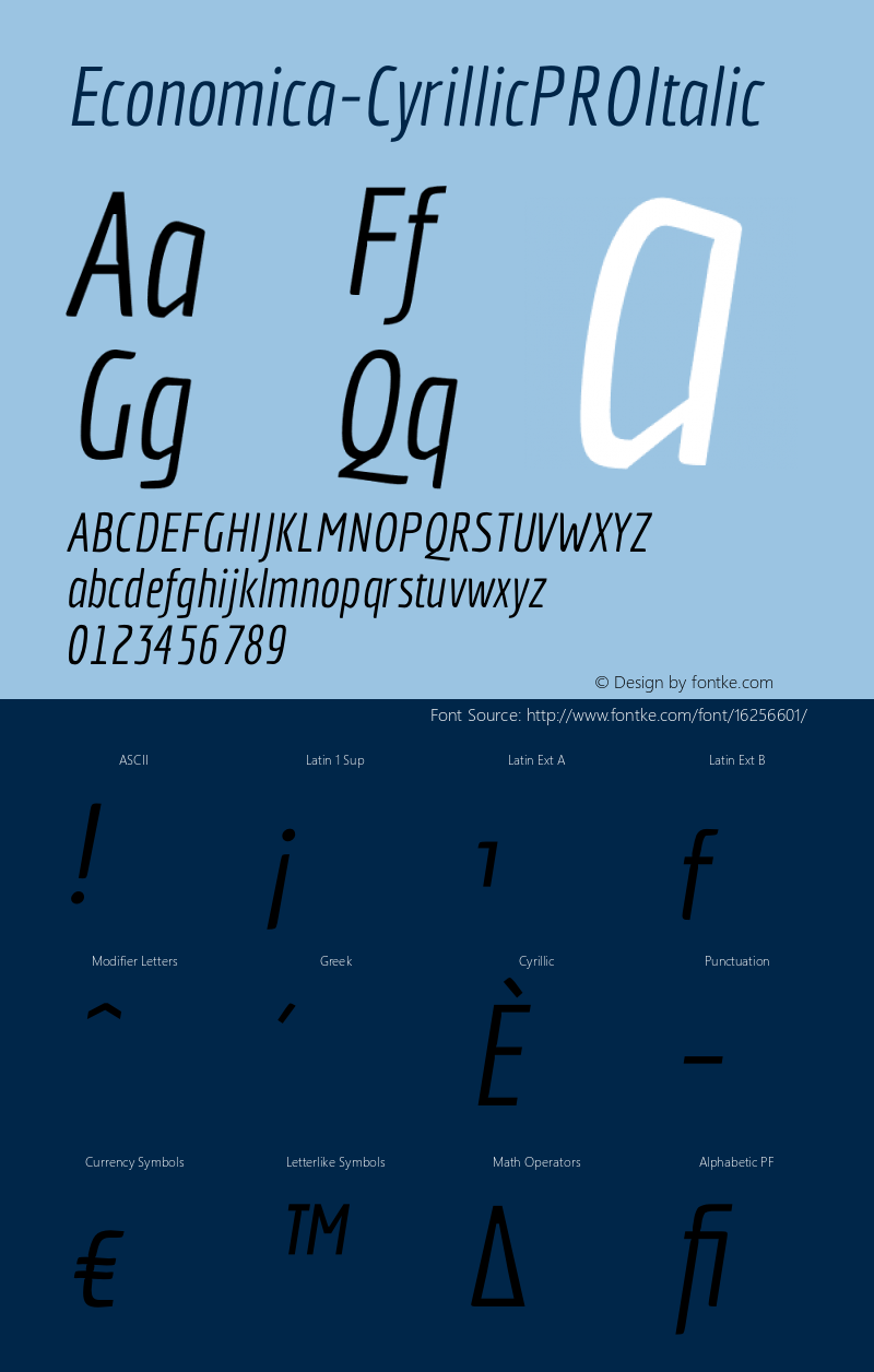 Economica-CyrillicPROItalic ☞ Version 001.001;com.myfonts.easy.tipotype.economica-cyrillic-pro.italic.wfkit2.version.4ysB Font Sample