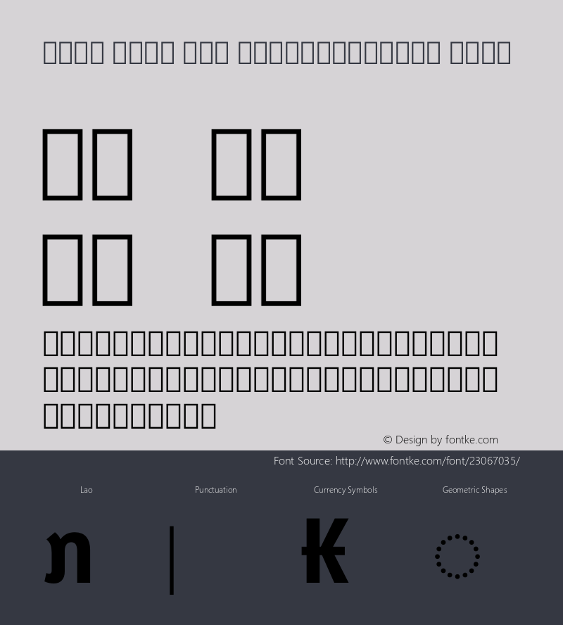 Noto Sans Lao SemiCondensed Bold Version 1.900 Font Sample