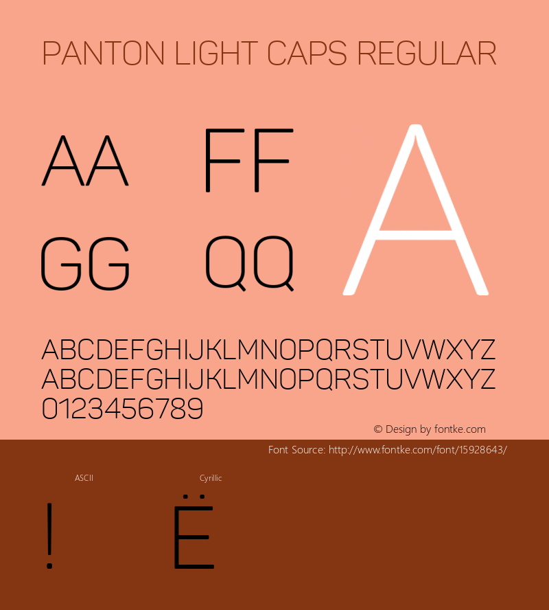 Panton Light Caps Regular Version 1.000;PS 001.000;hotconv 1.0.70;makeotf.lib2.5.58329; ttfautohint (v1.4.1) Font Sample