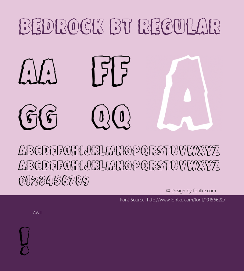 Bedrock BT Regular mfgpctt-v1.46 Friday, October 2, 1992 1:56:20 pm (EST) Font Sample